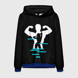 Толстовка-худи мужская Титан, цвет: 3D-синий