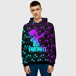 Толстовка-худи мужская FORTNITE X MARSHMELLO, цвет: 3D-черный — фото 2