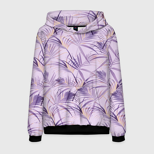 Мужская толстовка Листья / 3D-Черный – фото 1