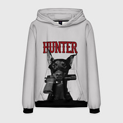Толстовка-худи мужская HUNTER, цвет: 3D-черный