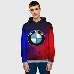 Толстовка-худи мужская BMW NEON, цвет: 3D-меланж — фото 2
