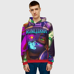 Толстовка-худи мужская Legends of Runeterra, цвет: 3D-красный — фото 2