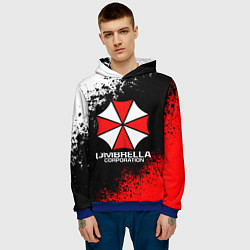 Толстовка-худи мужская RESIDENT EVIL UMBRELLA, цвет: 3D-синий — фото 2