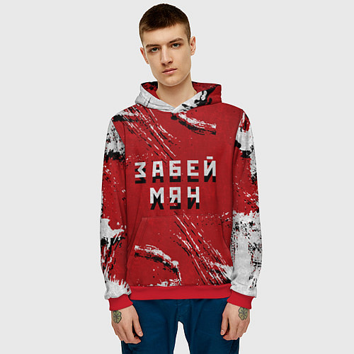 Мужская толстовка Забей мяч! / 3D-Красный – фото 3