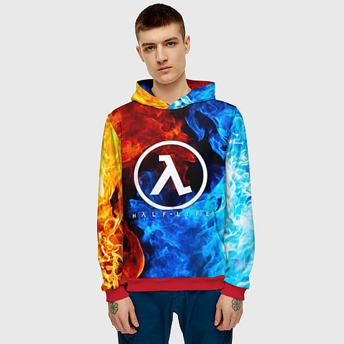 Мужская толстовка HALF-LIFE / 3D-Красный – фото 3