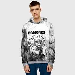 Толстовка-худи мужская RAMONES, цвет: 3D-меланж — фото 2