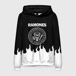 Толстовка-худи мужская RAMONES, цвет: 3D-белый