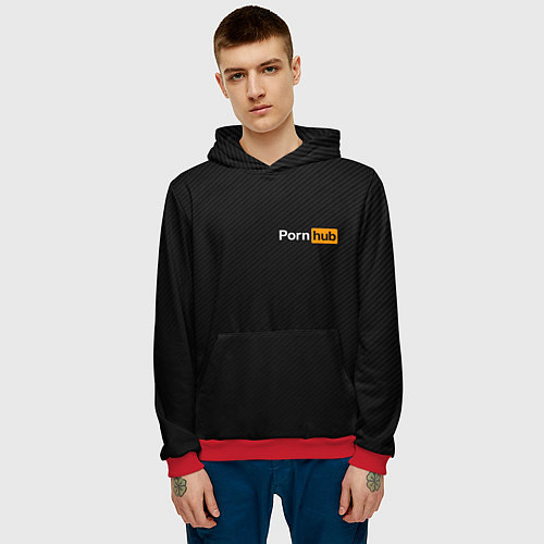 Мужская толстовка PORNHUB / 3D-Красный – фото 3