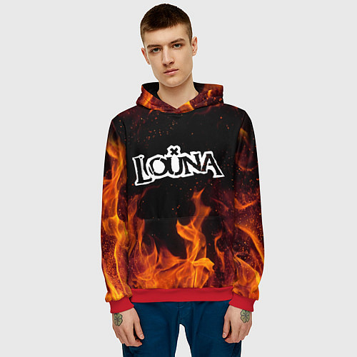 Мужская толстовка Louna / 3D-Красный – фото 3