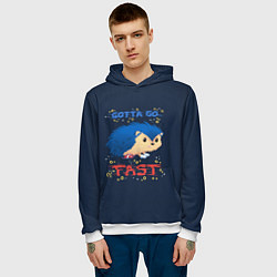 Толстовка-худи мужская СОНИК, цвет: 3D-белый — фото 2