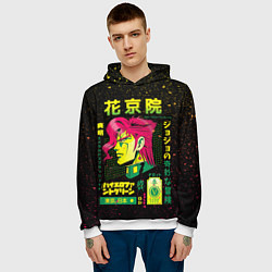Толстовка-худи мужская Приключения ДжоДжо, цвет: 3D-белый — фото 2