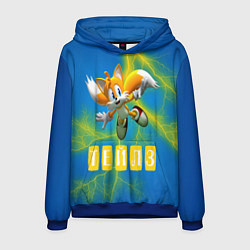 Толстовка-худи мужская Sonic - Майлз Тейлз, цвет: 3D-синий