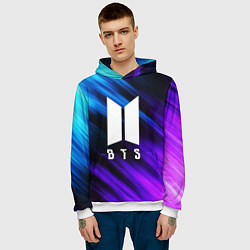 Толстовка-худи мужская BTS, цвет: 3D-белый — фото 2