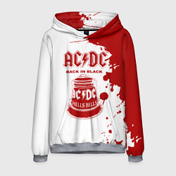 Толстовка-худи мужская ACDC Back in Black, цвет: 3D-меланж