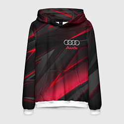 Толстовка-худи мужская AUDI, цвет: 3D-белый