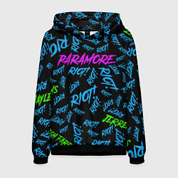 Толстовка-худи мужская Paramore RIOT!, цвет: 3D-черный