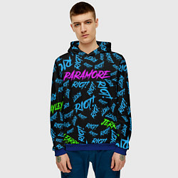 Толстовка-худи мужская Paramore RIOT!, цвет: 3D-синий — фото 2