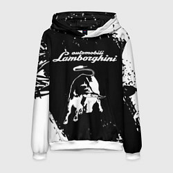 Толстовка-худи мужская Lamborghini, цвет: 3D-белый