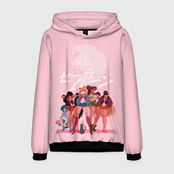 Толстовка-худи мужская PINK SAILOR MOON, цвет: 3D-черный