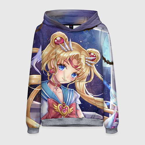 Мужская толстовка SAILOR MOON / 3D-Меланж – фото 1