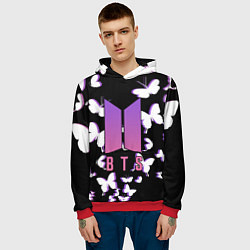 Толстовка-худи мужская BTS, цвет: 3D-красный — фото 2