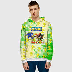 Толстовка-худи мужская Sonik, цвет: 3D-белый — фото 2