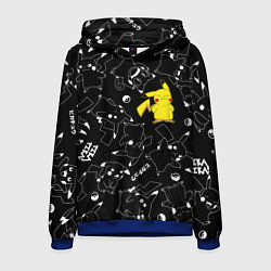 Толстовка-худи мужская ПИКАЧУ, цвет: 3D-синий