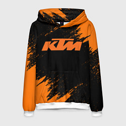 Толстовка-худи мужская KTM, цвет: 3D-белый