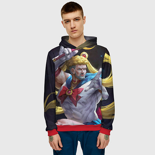 Мужская толстовка Сейлор Панч / 3D-Красный – фото 3