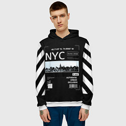 Толстовка-худи мужская Off-White: NYC, цвет: 3D-белый — фото 2