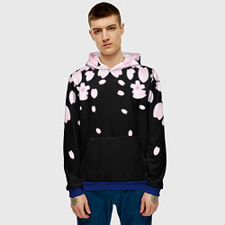 Толстовка-худи мужская САКУРА, цвет: 3D-синий — фото 2