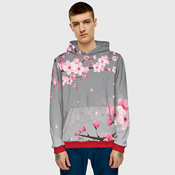 Толстовка-худи мужская САКУРА, цвет: 3D-красный — фото 2