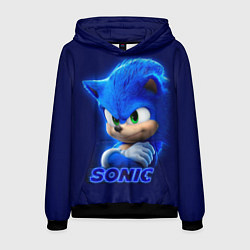 Толстовка-худи мужская SONIC, цвет: 3D-черный