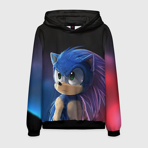 Мужская толстовка SONIC / 3D-Черный – фото 1