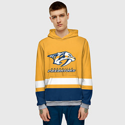 Толстовка-худи мужская Нэшвилл Предаторз, цвет: 3D-меланж — фото 2