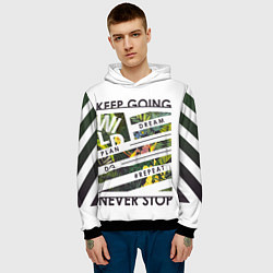 Толстовка-худи мужская Off-White: Keep Going, цвет: 3D-черный — фото 2