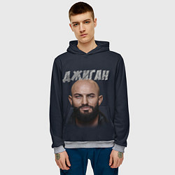 Толстовка-худи мужская Джиган, цвет: 3D-меланж — фото 2