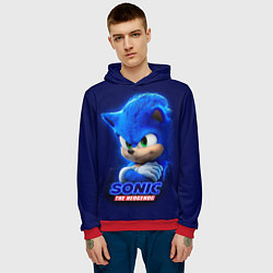 Толстовка-худи мужская SONIC, цвет: 3D-красный — фото 2