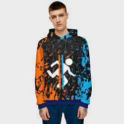 Толстовка-худи мужская PORTAL 2, цвет: 3D-синий — фото 2