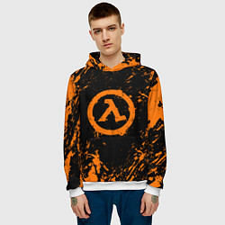 Толстовка-худи мужская HALF-LIFE, цвет: 3D-белый — фото 2