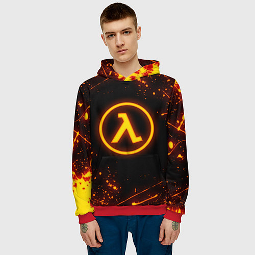 Мужская толстовка HALF-LIFE 3 / 3D-Красный – фото 3