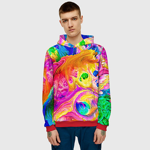 Мужская толстовка TIE DYE / 3D-Красный – фото 3