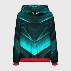 Толстовка-худи мужская NEON GEOMETRY STRIPES, цвет: 3D-красный