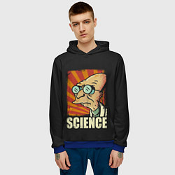 Толстовка-худи мужская Futurama Science, цвет: 3D-синий — фото 2