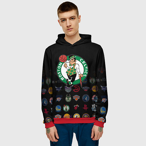 Мужская толстовка Boston Celtics 1 / 3D-Красный – фото 3