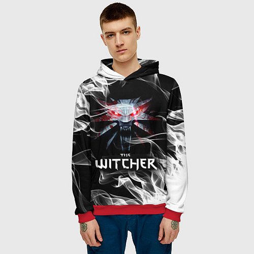 Мужская толстовка ВЕДЬМАК / 3D-Красный – фото 3