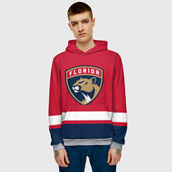 Толстовка-худи мужская Флорида Пантерз, цвет: 3D-меланж — фото 2