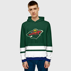 Толстовка-худи мужская Миннесота Уайлд, цвет: 3D-синий — фото 2