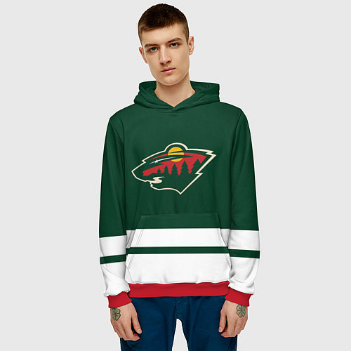 Мужская толстовка Миннесота Уайлд / 3D-Красный – фото 3