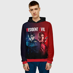Толстовка-худи мужская Resident Evil 2, цвет: 3D-красный — фото 2